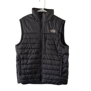 The North Face Mens Black Insulated Puffer Vest M Nylon Lightweight Warm Outerwe